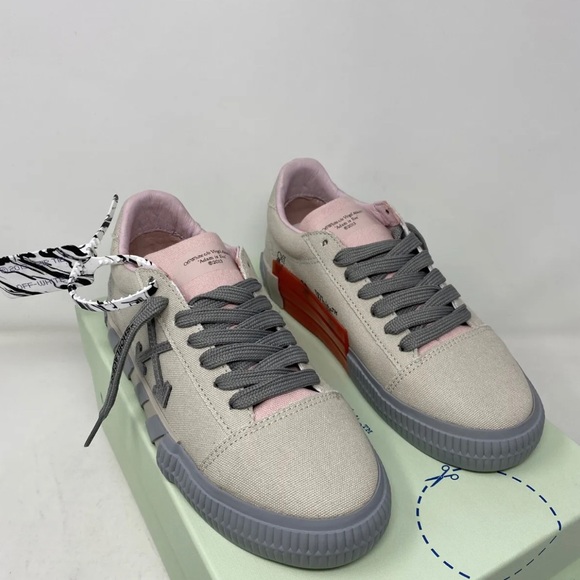 Off-White Virgil Abloh Women's Canvas Sneakers - Picture 3 of 11
